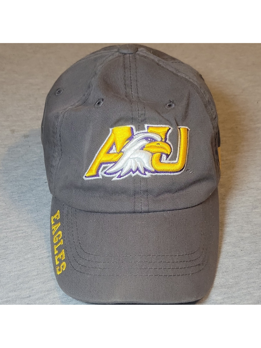 Russell Athletic American Eagles Eagles Adjustable Cap Hat - Gray Yellow White